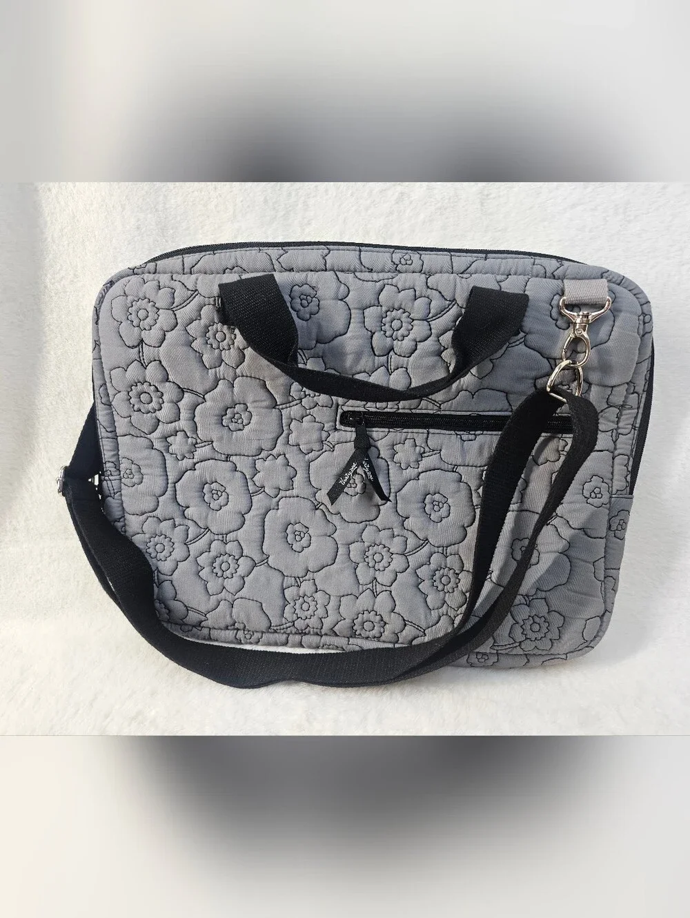 Thirty One Quilted Floral Laptop Travel Bag